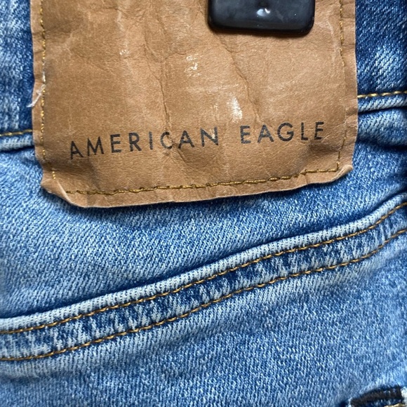 American Eagle AirFlex Distressed Denim Shorts Men’s Size 30 Raw Hem Stretch - Picture 7 of 9